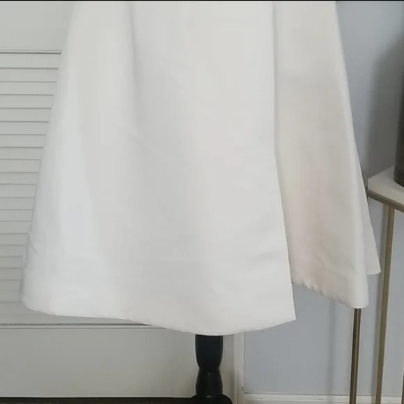 "Elegant Flair: Halston Heritage Satin Fit-and-Flare Dress" - Picture 6 of 10